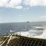 USS Ogden (LPD-5) leaving Pearl Harbor Hawaii April 4, 1968